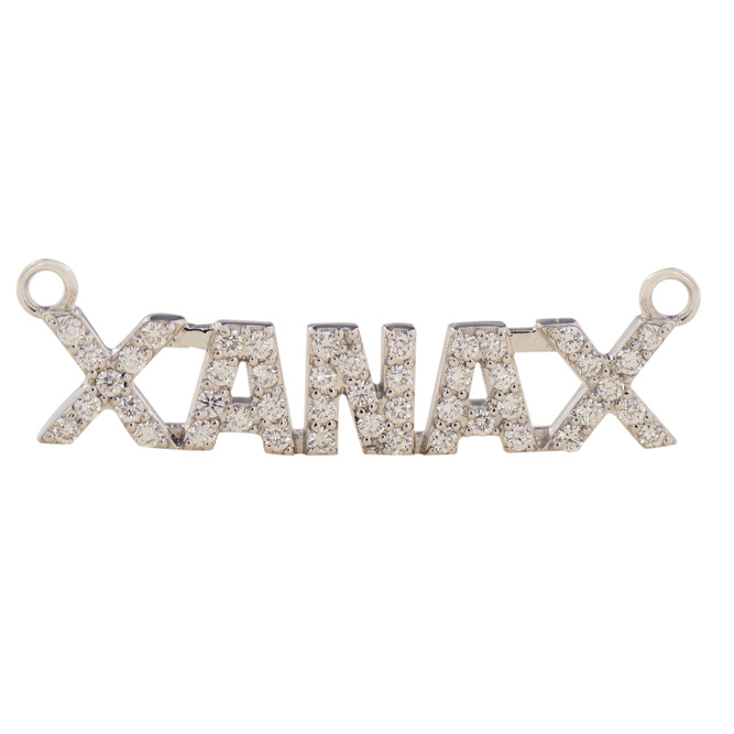 1JDP170103-2 Diamond Xanax Pendant